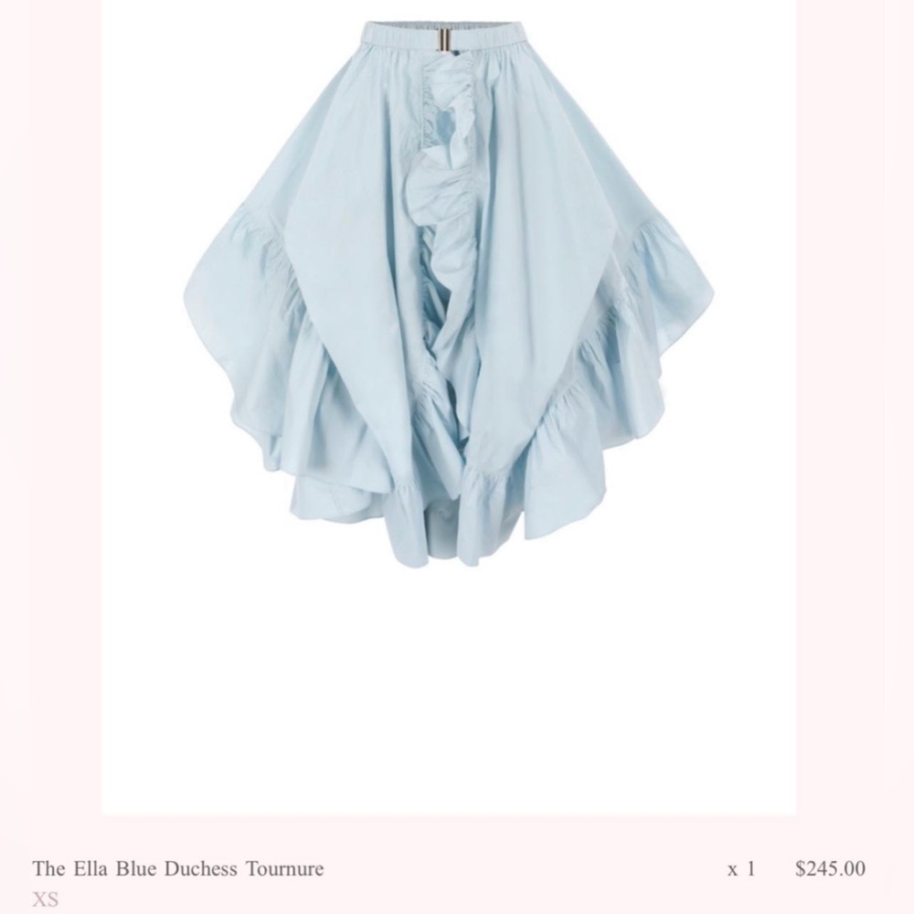 NWOT The Ella Blue Duchess Tournure